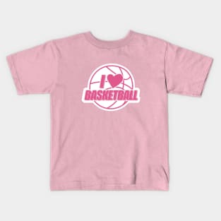 I Heart Basketball Kids T-Shirt